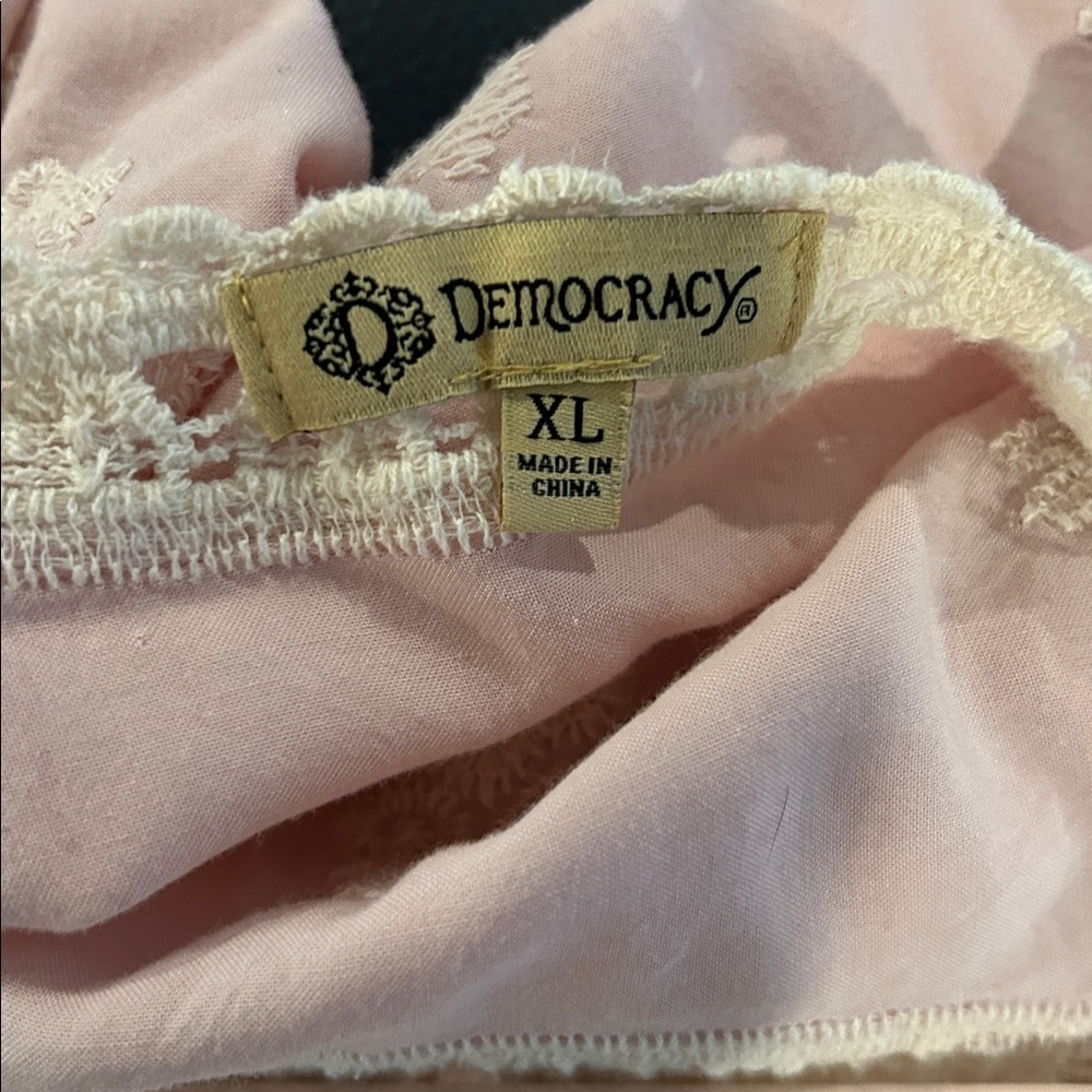 Democracy Blush and Ivory Lace Blouse - Picture 3 of 3